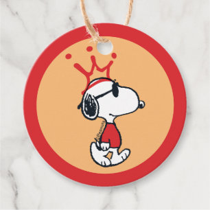 Snoopy - Joe Cool Crown Favour Tags