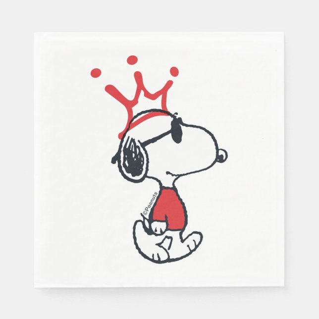 Snoopy - Joe Cool Crown Napkin (Front)