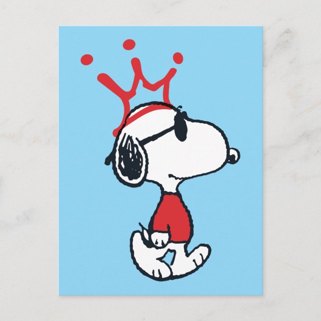 Snoopy - Joe Cool Crown Postcard (Front)
