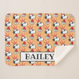 Snoopy - Joe Cool Crown Sherpa Blanket