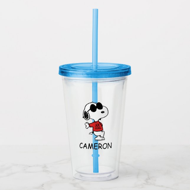 Snoopy "Joe Cool" Standing Acrylic Tumbler (Front)