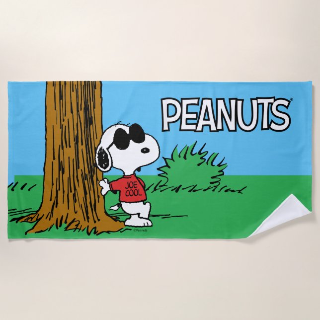 Snoopy "Joe Cool" Standing Beach Towel (Front)