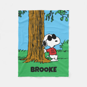 Snoopy "Joe Cool" Standing Fleece Blanket