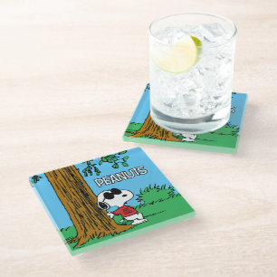 Snoopy "Joe Cool" Standing Glass Coaster