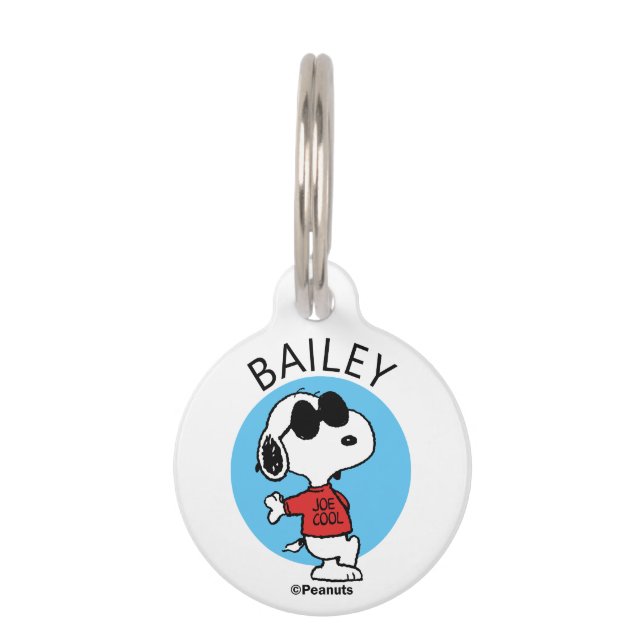 Snoopy "Joe Cool" Standing Pet Tag (Front)