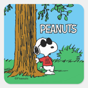 Snoopy "Joe Cool" Standing Square Sticker