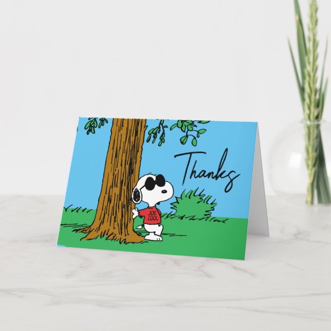 Snoopy "Joe Cool" Standing | Thank You Card (Front)