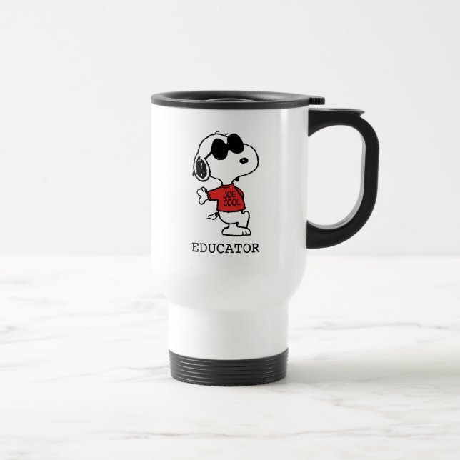 Snoopy "Joe Cool" Teacher Travel Mug (Right)
