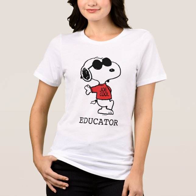 Snoopy "Joe Cool" Teacher Tri-Blend Shirt (Front)