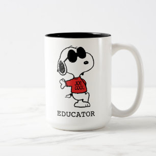 Snoopy "Joe Cool" Teacher Two-Tone Coffee Mug
