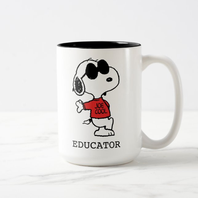 Snoopy "Joe Cool" Teacher Two-Tone Coffee Mug (Right)