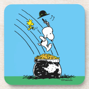 Snoopy Jumping into Pot of Gold Coaster