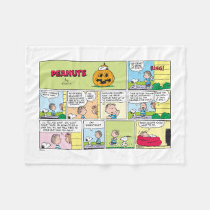 Snoopy & Linus   The Great Pumpkin News Fleece Blanket