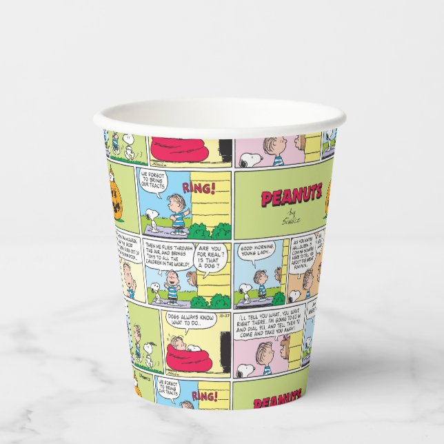 Snoopy & Linus | The Great Pumpkin News Paper Cups (Front)