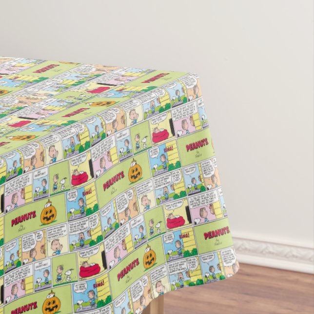 Snoopy & Linus | The Great Pumpkin News Tablecloth (In Situ)