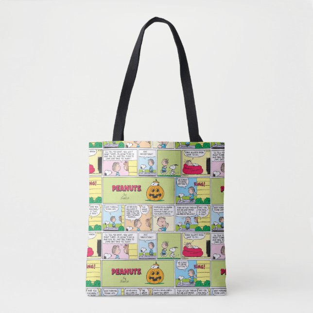 Snoopy & Linus | The Great Pumpkin News Tote Bag (Front)