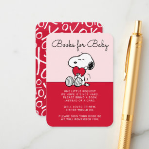 Snoopy   Little Sweetheart Baby Shower Enclosure Card
