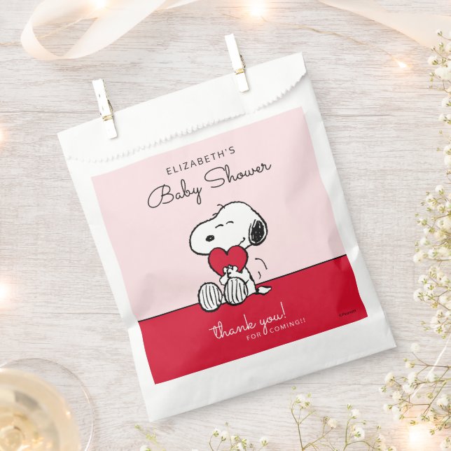 Snoopy | Little Sweetheart Baby Shower Favour Bags (Clipped)