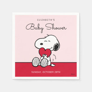 Snoopy   Little Sweetheart Baby Shower Napkins