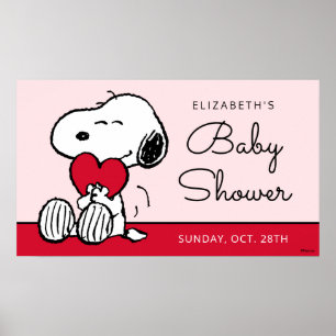 Snoopy Little Sweetheart Baby Shower Poster