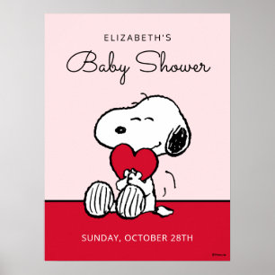 Snoopy Little Sweetheart Baby Shower Poster