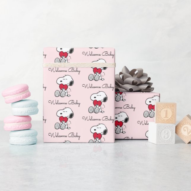 Snoopy | Little Sweetheart Baby Shower Wrapping Paper (Baby Shower)