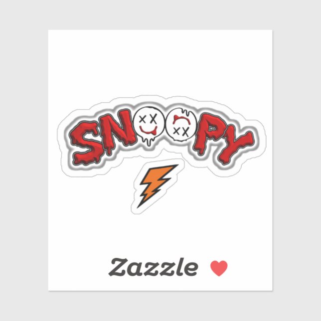 SnOOpY Motorcycle Sticker (Sheet)