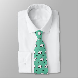 Snoopy Moustaches & Teal Pattern Tie