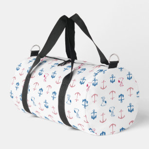 Snoopy Nautical Anchor Pattern Duffle Bag