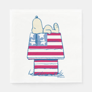 Snoopy on 4th of July Dog House Napkin
