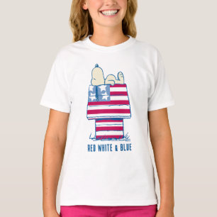 Snoopy on 4th of July Dog House T-Shirt