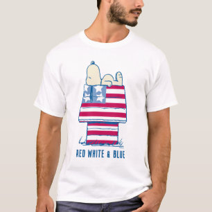 Snoopy on 4th of July Dog House T-Shirt