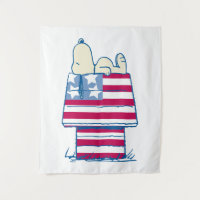 Snoopy on 4th of July Dog House