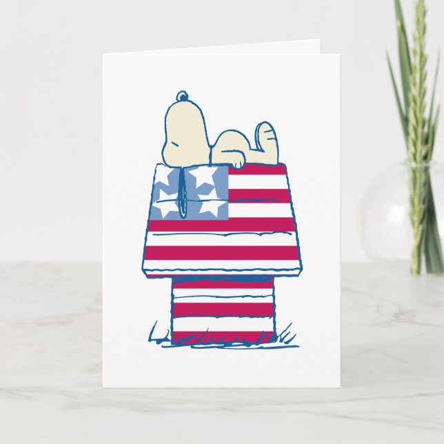 Snoopy Patriotic | Thank You Holiday Card (Front)