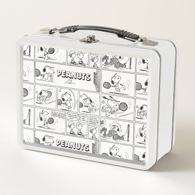 Snoopy Plays Tennis Metal Lunch Box (Front)