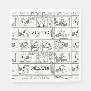Snoopy Plays Tennis Napkin