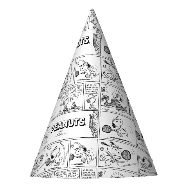 Snoopy Plays Tennis Party Hat (Front)