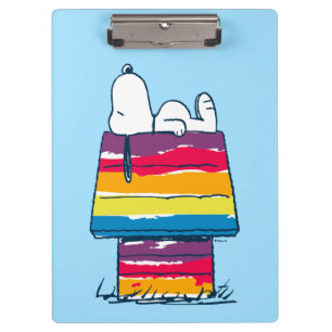 Snoopy   Rainbow Dog House Clipboard