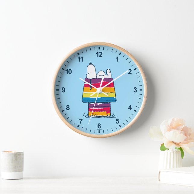 Snoopy | Rainbow Dog House Clock (Home)