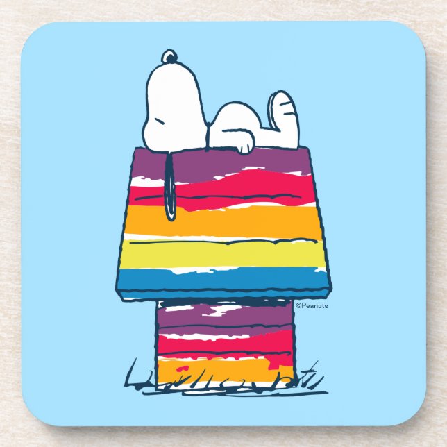 Snoopy | Rainbow Dog House Coaster (Front)