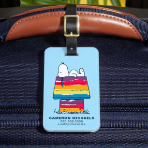 Snoopy   Rainbow Dog House Luggage Tag