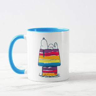 Snoopy   Rainbow Dog House Mug