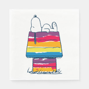 Snoopy   Rainbow Dog House Napkin