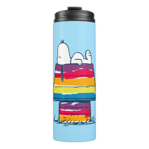 Snoopy   Rainbow Dog House Thermal Tumbler