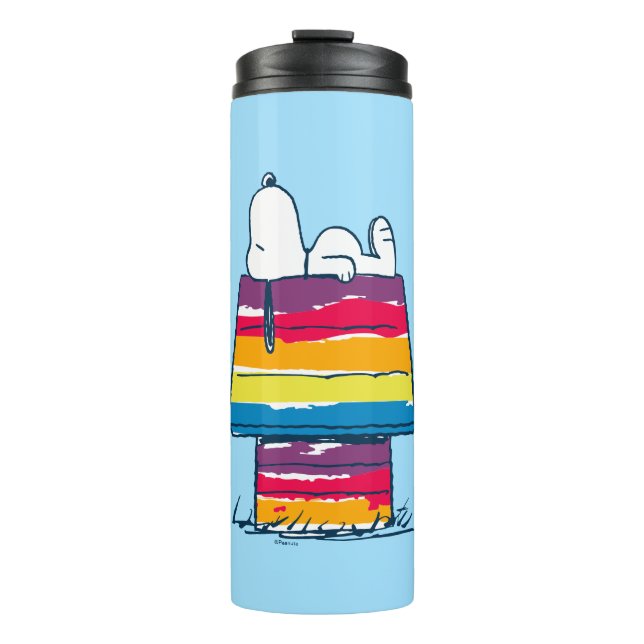 Snoopy | Rainbow Dog House Thermal Tumbler (Front)