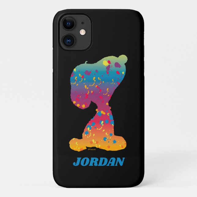 Snoopy Rainbow Graffiti Silhouette Case-Mate iPhone Case (Back)