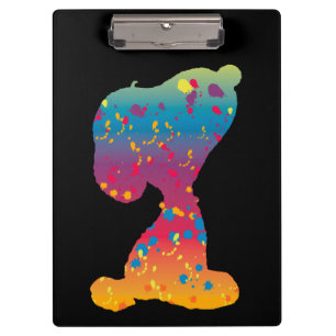 Snoopy Rainbow Graffiti Silhouette Clipboard
