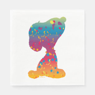 Snoopy Rainbow Graffiti Silhouette Napkin