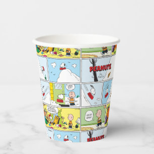 Snoopy Sled Riding Food Dish Paper Cups