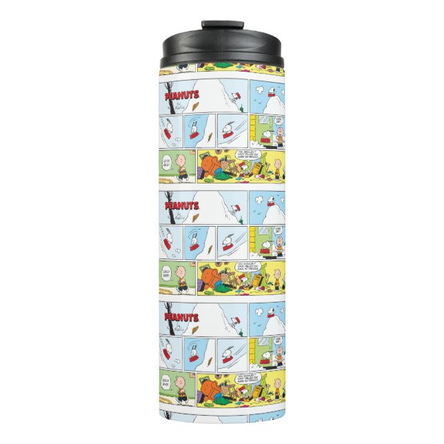 Snoopy Sled Riding Food Dish Thermal Tumbler (Front)